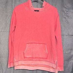American Eagle Outfitters Coral Cropped Pullover Hoodie